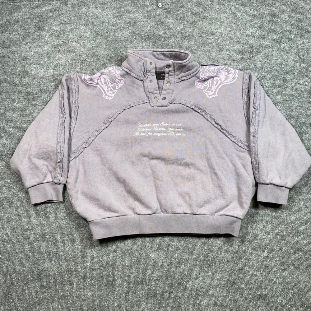 SHE Wolves Forever Quarter‎ Snap Pullover Sweatshirt Purple Limited Edition Med